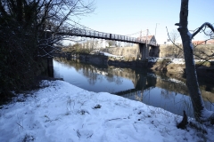 Gaol Ferry Bridge in the snow